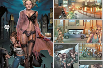 draw comic book, characters design, comic strips, graphic novel art, nsfw art