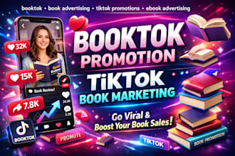 promote your book or ebook on my booktok tiktok account