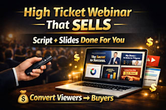 build a conversion focused webinar script and   deck, slides aida  storybrand