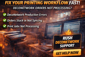 fix deconetwork order workflow print job or production issues fast