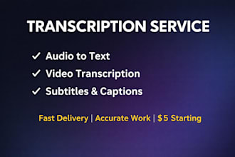premium manual transcription and perfect synced video subtitles
