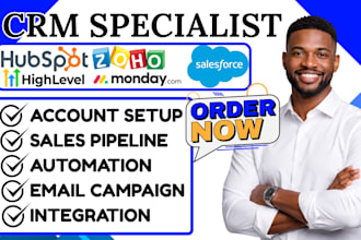 hubspot crm integration salesforce zoho crm clickup notion monday ghl onboarding