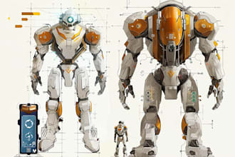 high quality robot, mecha concepts