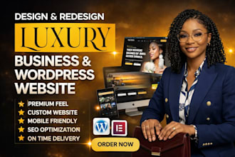 design or redesign luxury website, business wordpress website design