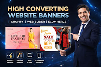 design high converting shopify website banner web slider ecommerce hero banner