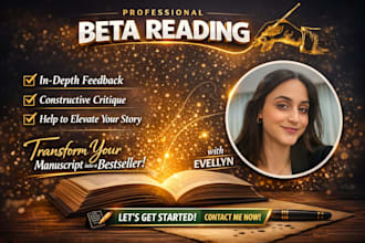 be your professional beta reader and critique