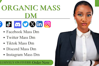 send facebook mass dm, instagram,linkdin mass dm,discord mass dm