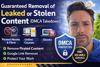 remove pirated, leaked movies films courses and ebooks using dmca takedown