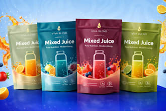 do pouch label design, mayler bag label design, packaging design
