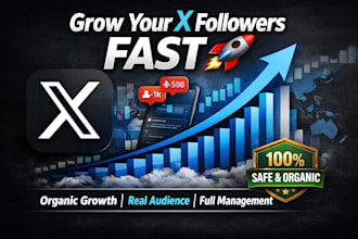skyrocket x  followers growth with organic manager strategy