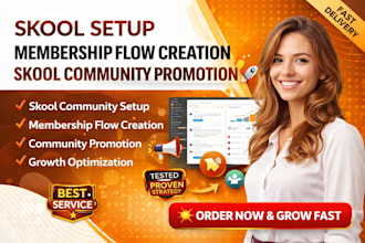skool setup membership flow creation skool community promotion