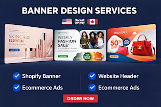 design shopify banner website banner ecommerce banner hero banner design