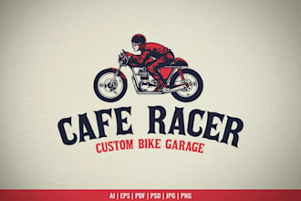 create fantastic wonderful bike logo with fastest delivery