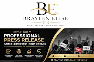 write a professional press release for your business, launch, or announcement