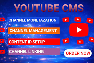 set up youtube cms and mcn for channel growth