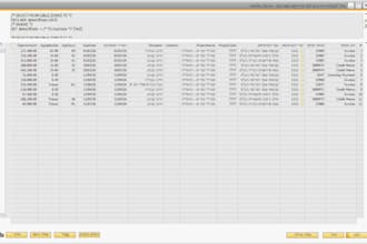 create sap business one financial aging report by project