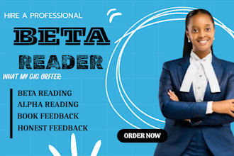 beta read your romance, fantasy, or mystery novel