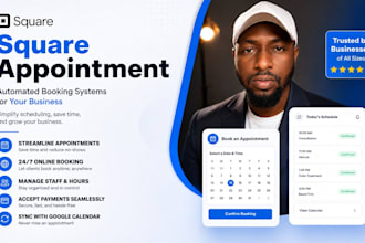 set square appointments and payment for service business