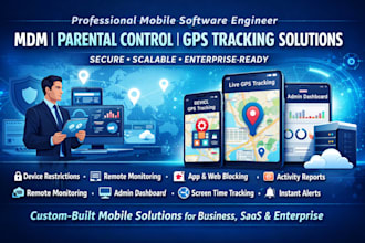 build parental control app, mdm app, gps tracking, mobile device management app