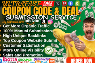 manually submit coupon code to 100 popular deal sites coupon code submission