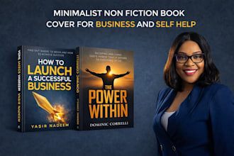 create a minimalist non fiction book cover for business and self help