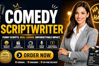 write a comedy script, sitcom, sketch comedy, short comedy or a funny script