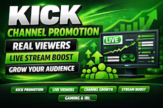 promote your kick channel and bring real targeted viewers
