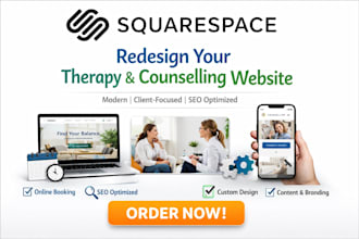 redesign squarespace website therapy website counselling website wellness site