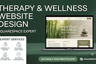 build therapy website wellness counselling squarespace website