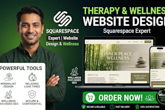 build therapy website wellness counselling squarespace website
