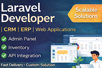 build custom laravel web application with admin panel