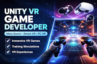 develop a unity VR game for meta quest oculus PC VR or steamvr
