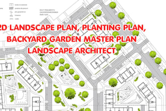 2d landscape plan planting plan backyard garden master plan landscape architect