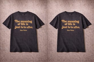 create a custom retro typography design for t shirts