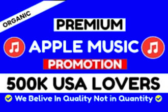 organic 30days USA apple music promotion, apple music promotion