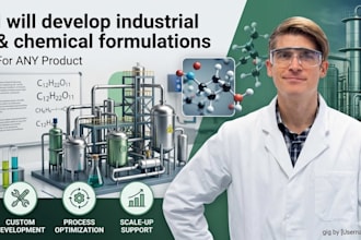 develop industrial and chemical formulations for any product