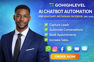 build gohighlevel ai chatbot whatsapp instagram facebook