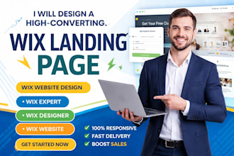 create a wix landing page for sales and lead generation