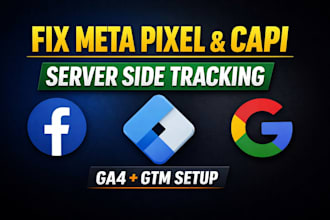 setup meta pixel conversion API, ga4 server side tracking with GTM