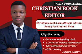 professionally edit your christian book daily devotion sermon or prayer journal