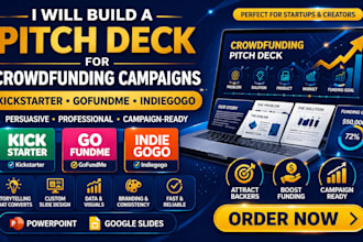 build a pitch deck for crowdfunding campaigns kickstarter and gofundme project