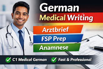 write or correct arztbrief or anamnese