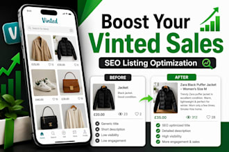 vinted listing expert product SEO description high ranking listing optimization