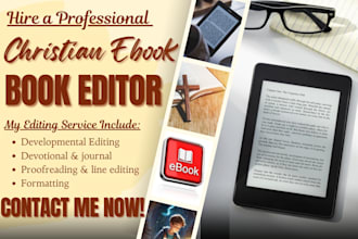 edit, proofread, and format your christian ebook and devotional journal