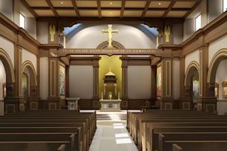 design 2d 3d church interiors, elevation exteriors and architectural rendering