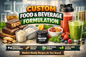 be your food scientist for recipe creation and food product development support