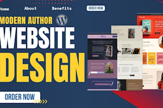 build modern book author website, ebook landing page, wordpress website