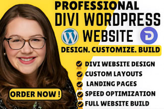 design and build a professional divi wordpress website