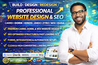 build carrd dorik ionos jimdo zyro wix duda canva website design redesign seo