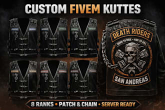 create mc kuttes kuttess fivem vest flag mc bike patch kuttes